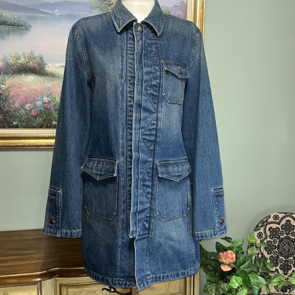 Ralph Lauren Mid Length Blue Denim Jacket - Picture 2 of 10